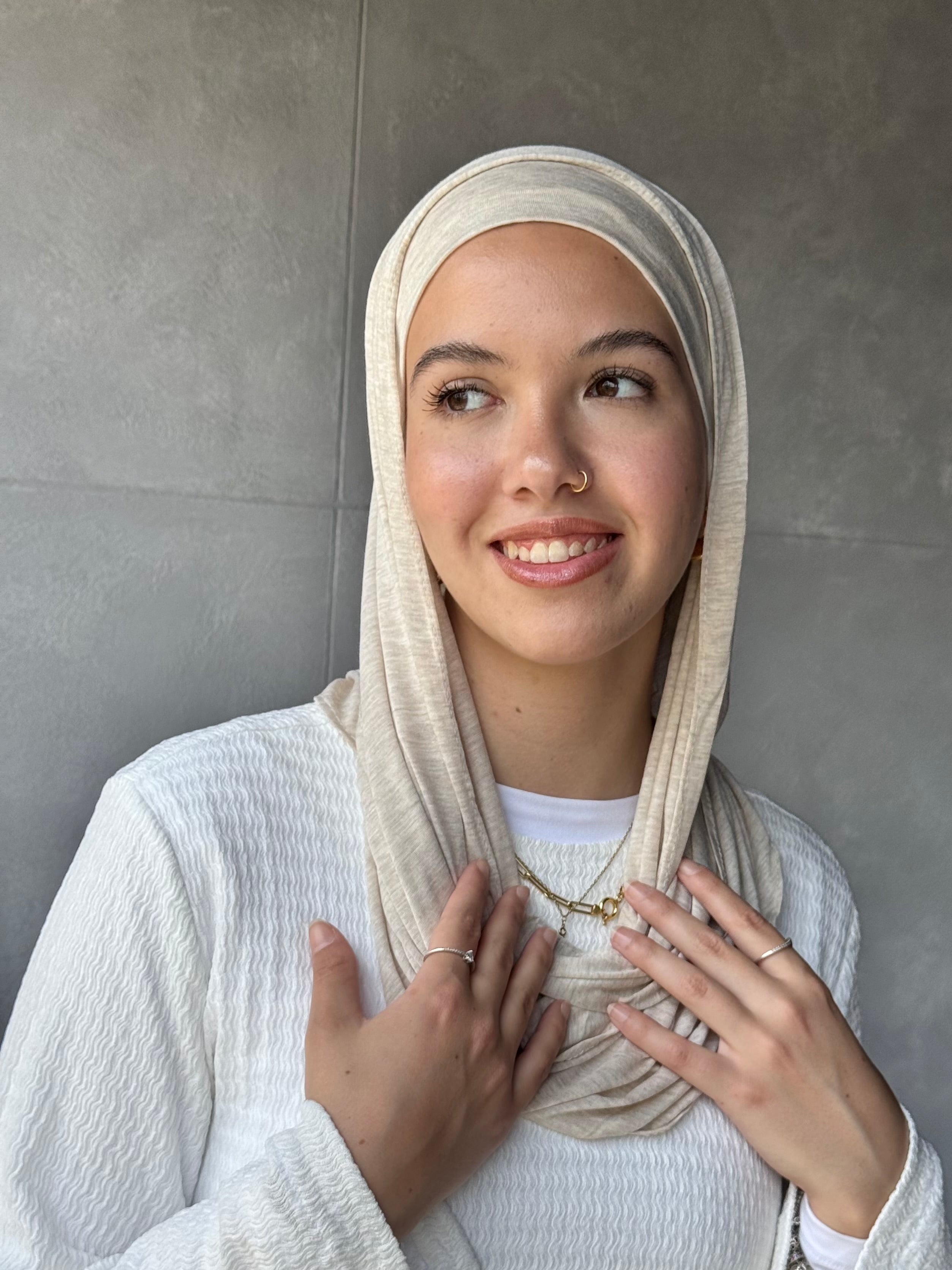 Mini Edge Scarf in light Beige
