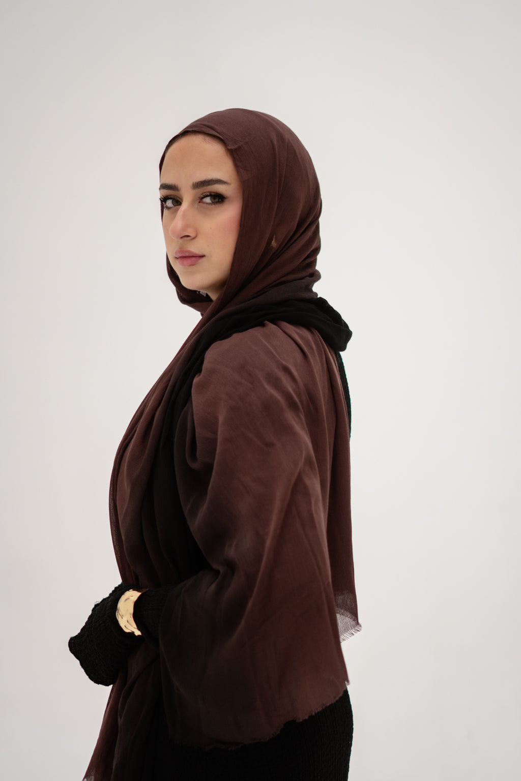 Linen Double Tone In Black x Chocolate