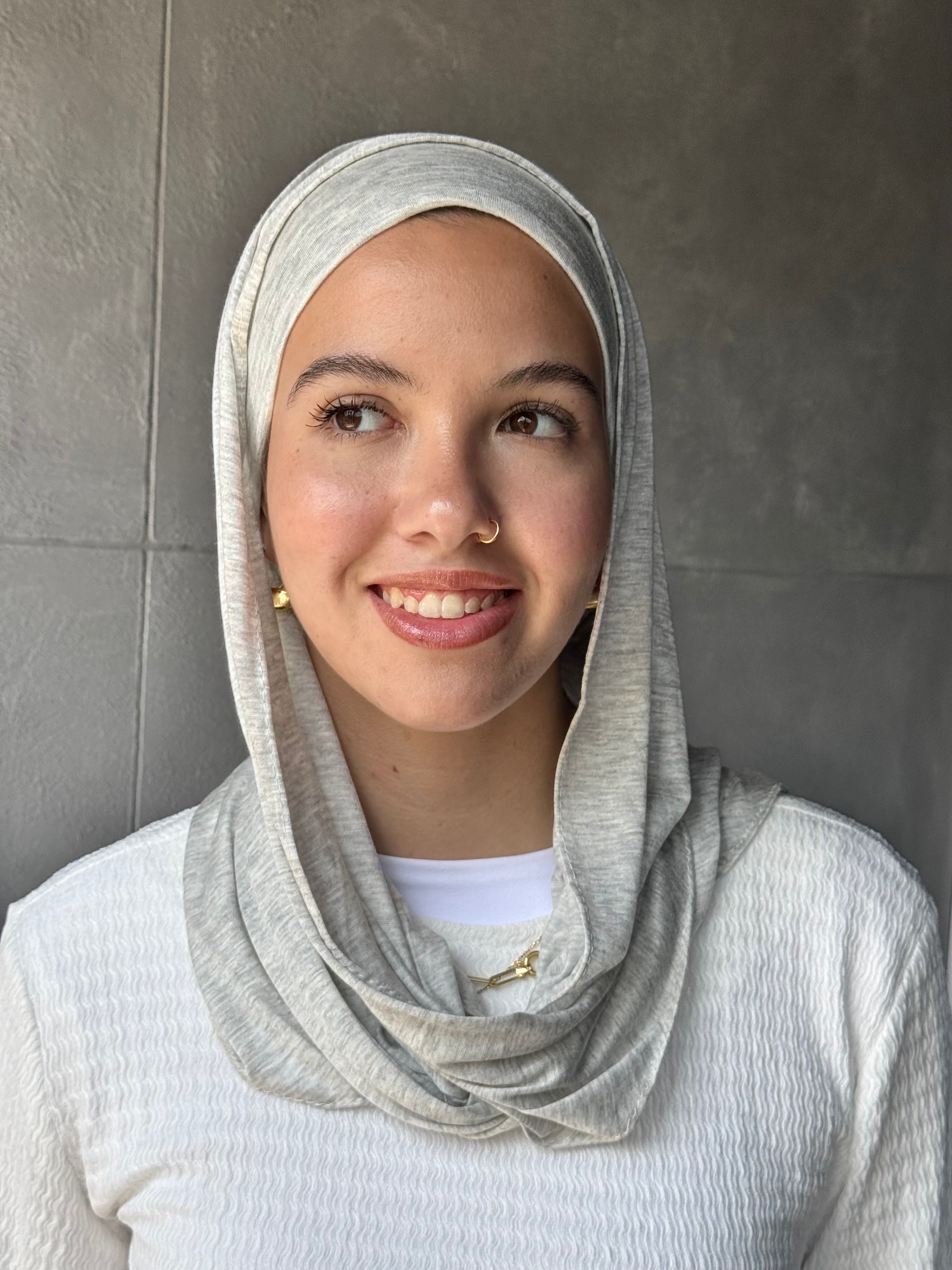 Edgy mini Scarf in Light Gray