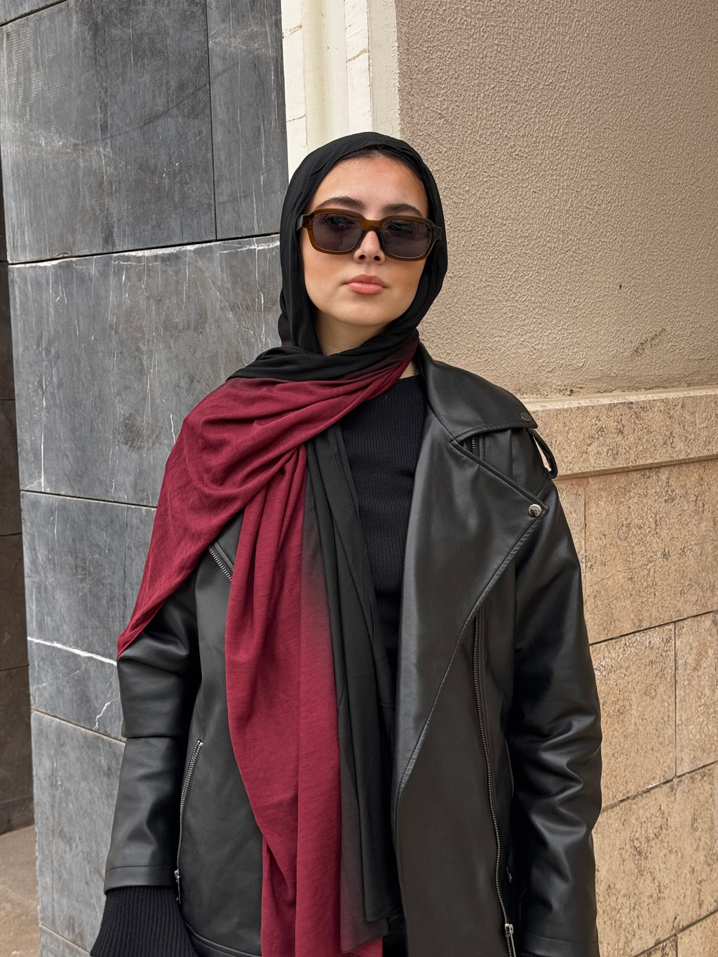 Gradient Kuwaiti In Black x Maroon "GK-27"
