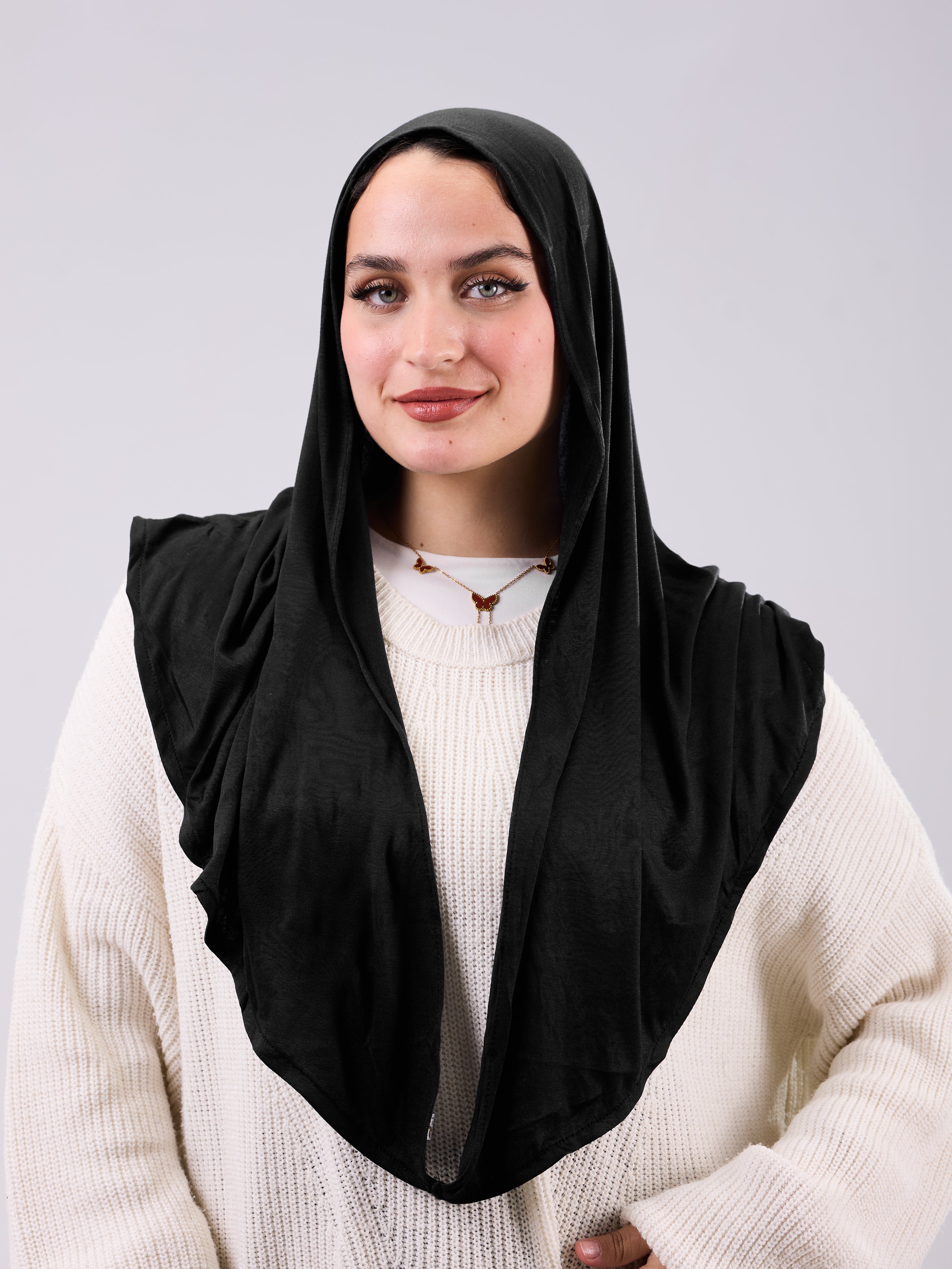 Mini Twisted Scarf in Black