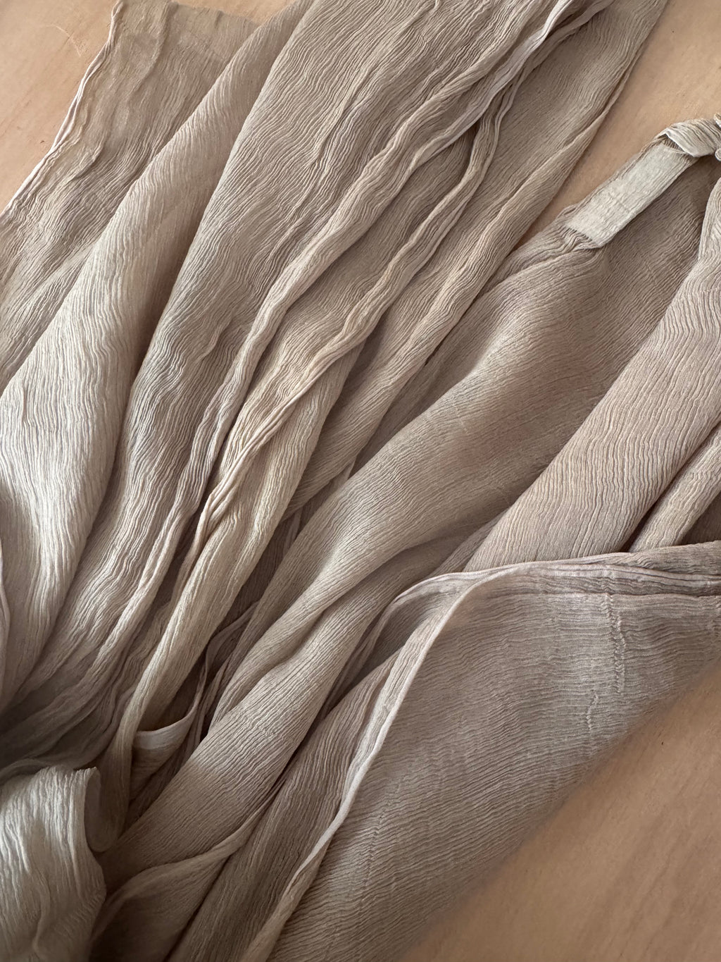 Rafiled Indian  Chiffon in Dark Beige