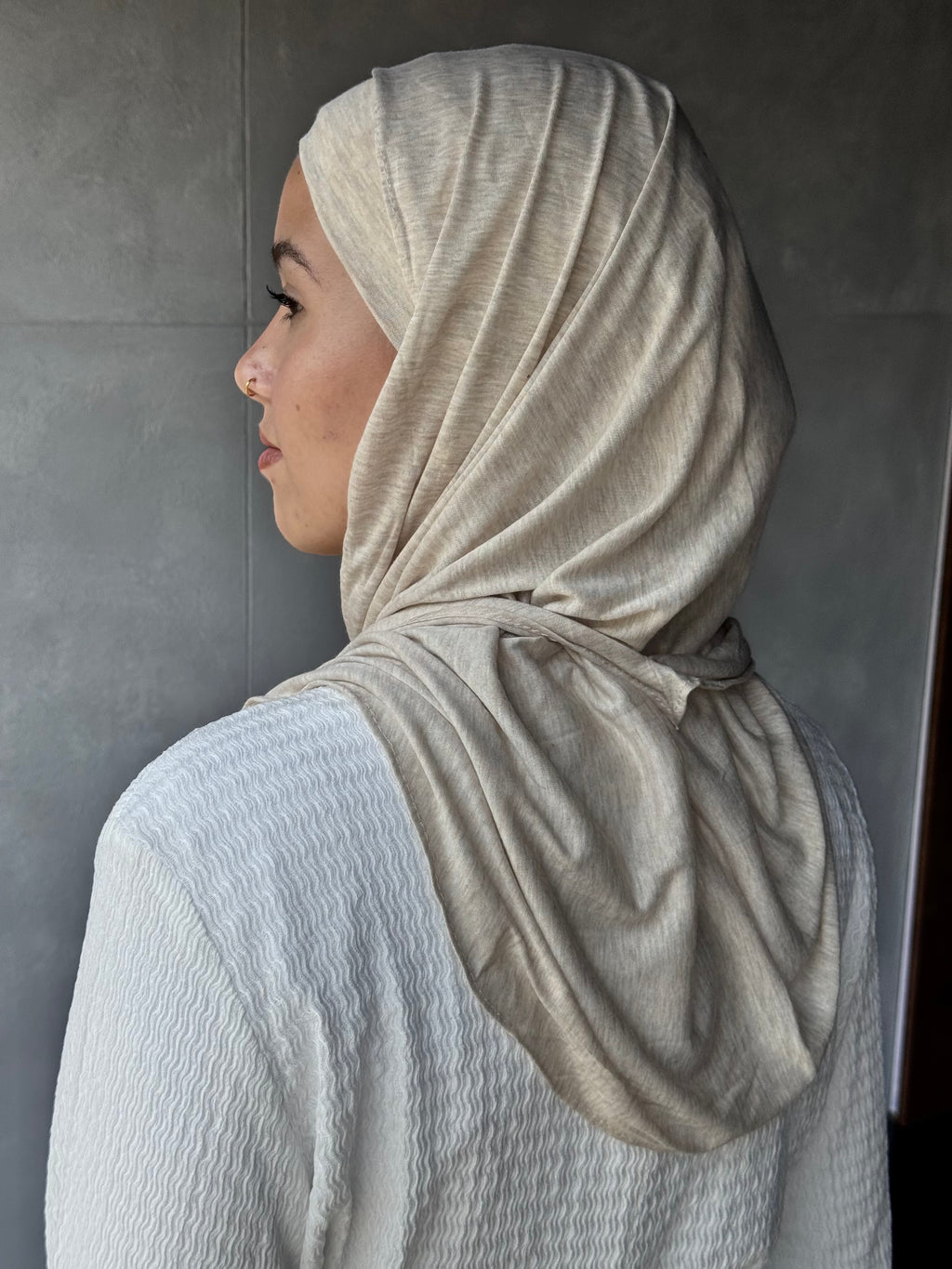 Mini Edge Scarf in light Beige