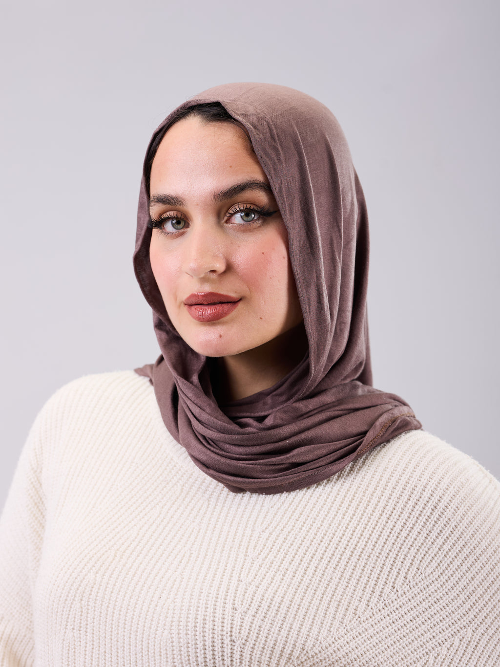 Mini Twisted Scarf in Caffe