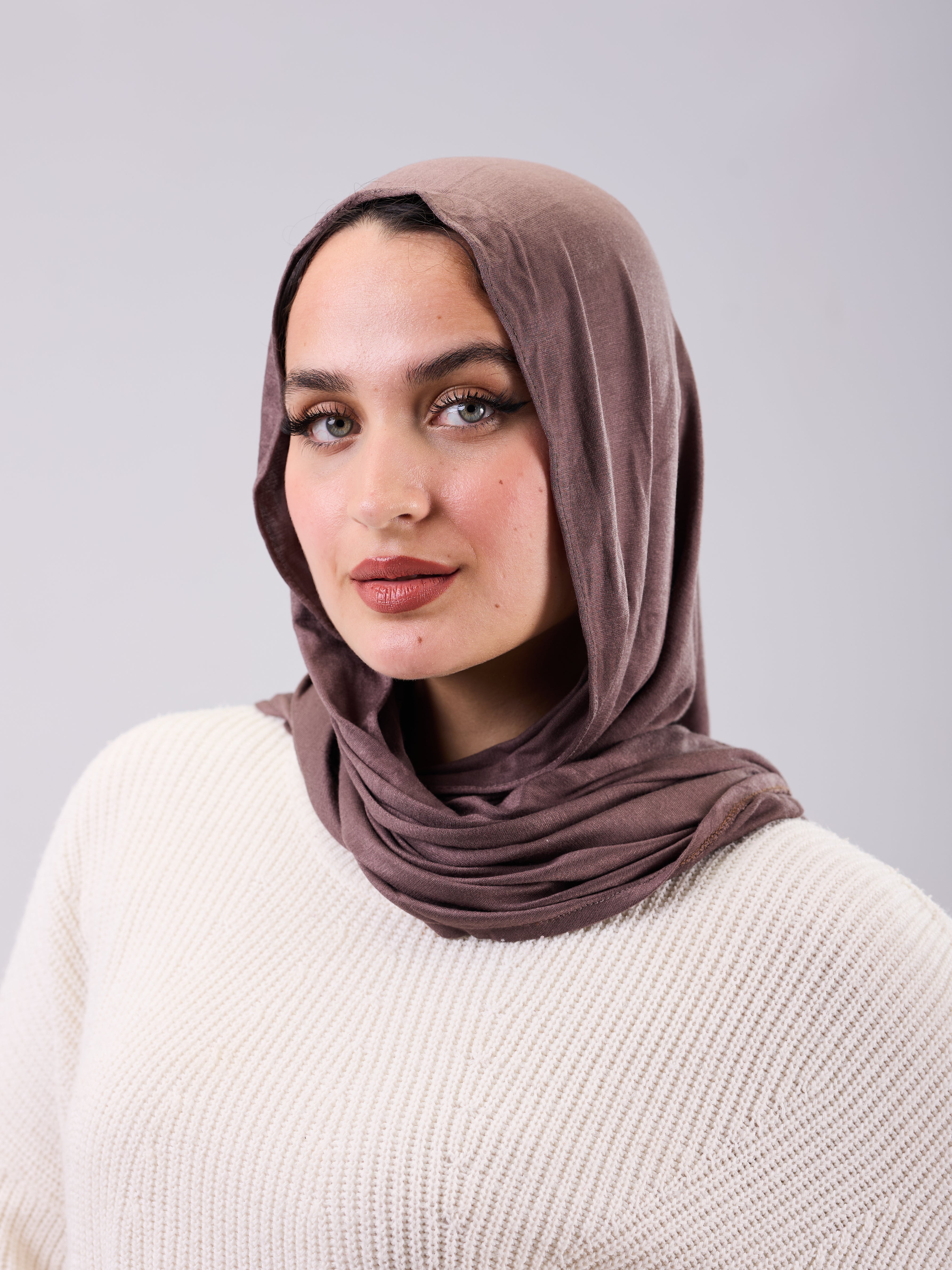 Mini Twisted Scarf in Caffe
