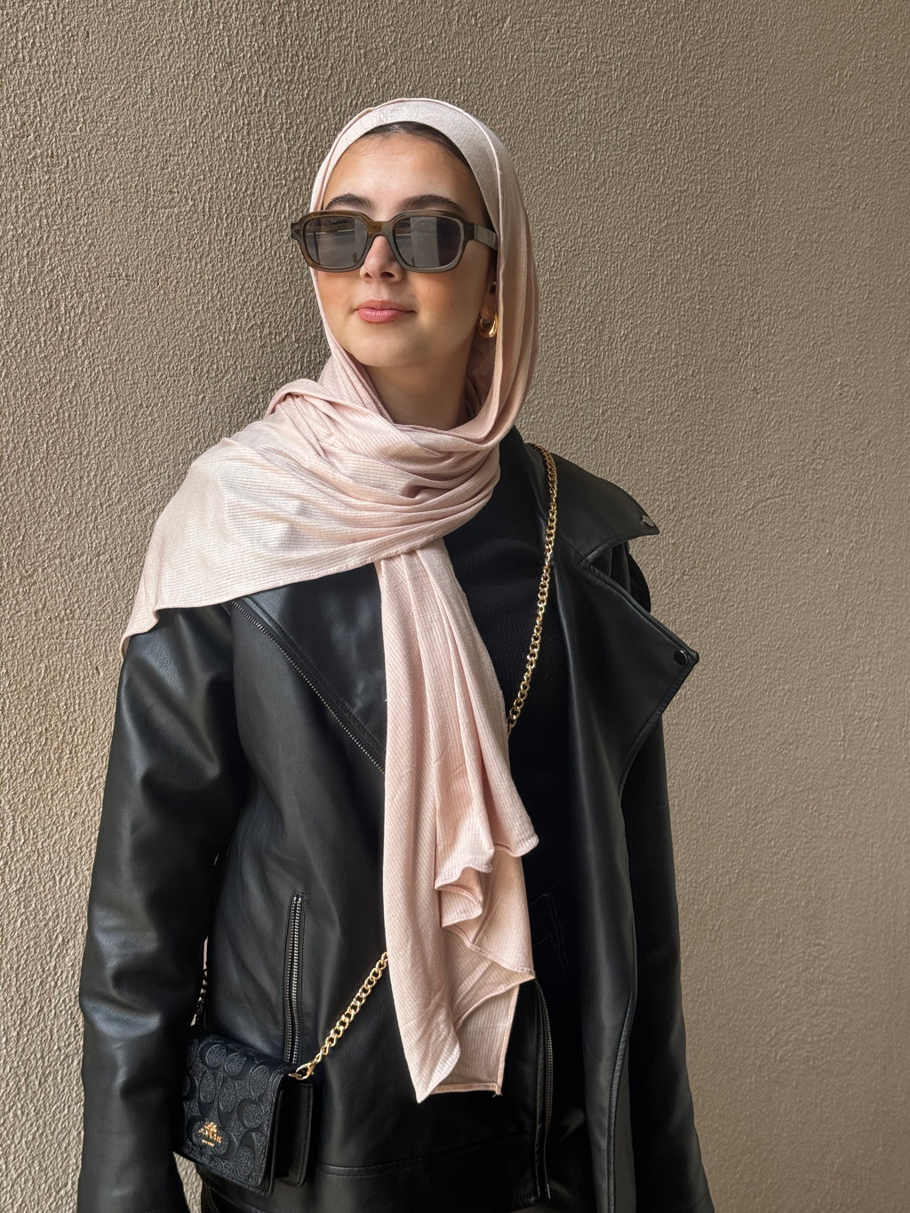 Lined Lycra with bandana in Light pink