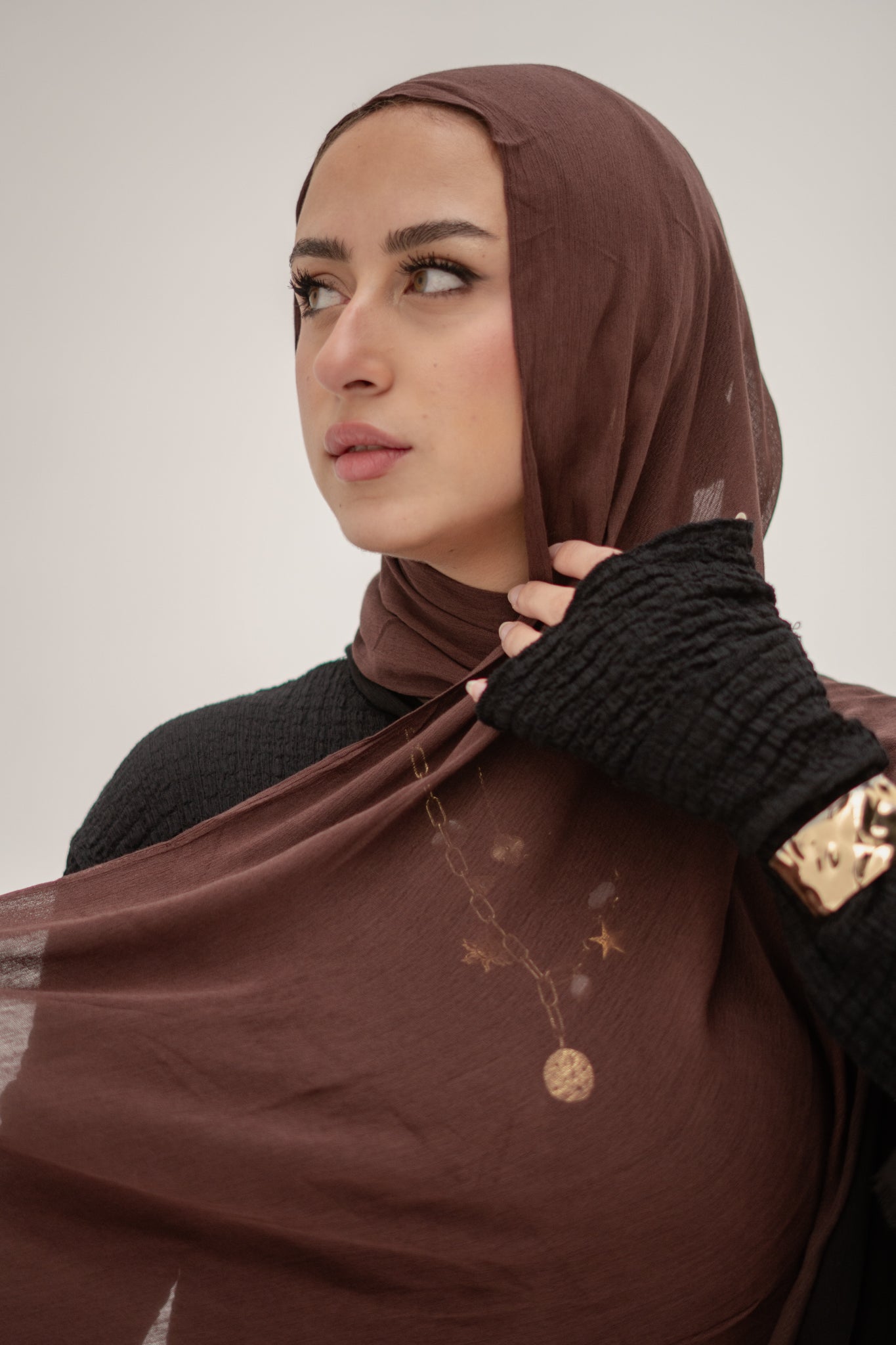Linen Double Tone In Black x Chocolate