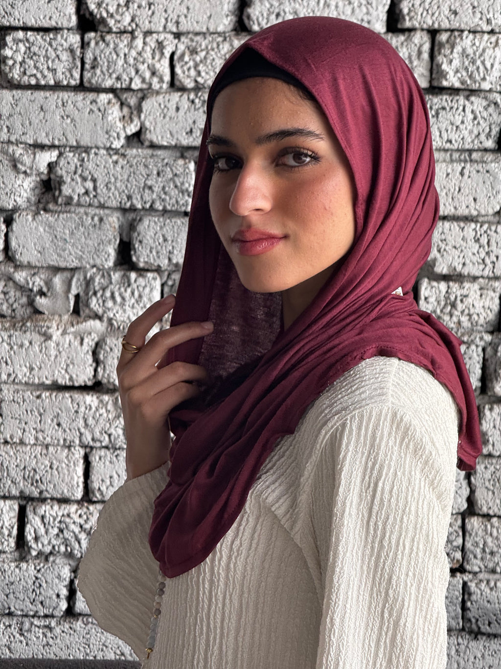 Mini Scarf in Maroon