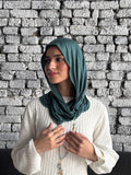 Mini Twisted Scarf in Teal Blue