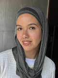 Mini Egdy Scarf in Medium Gray