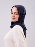 Mini Twisted Scarf in Navy