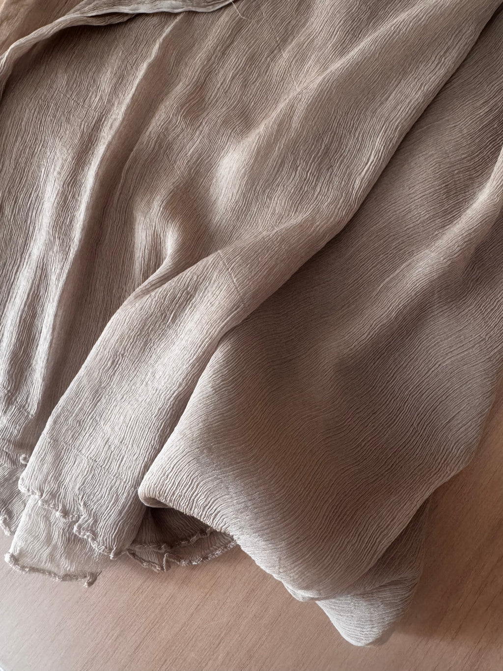Rafiled Indian  Chiffon in Dark Beige