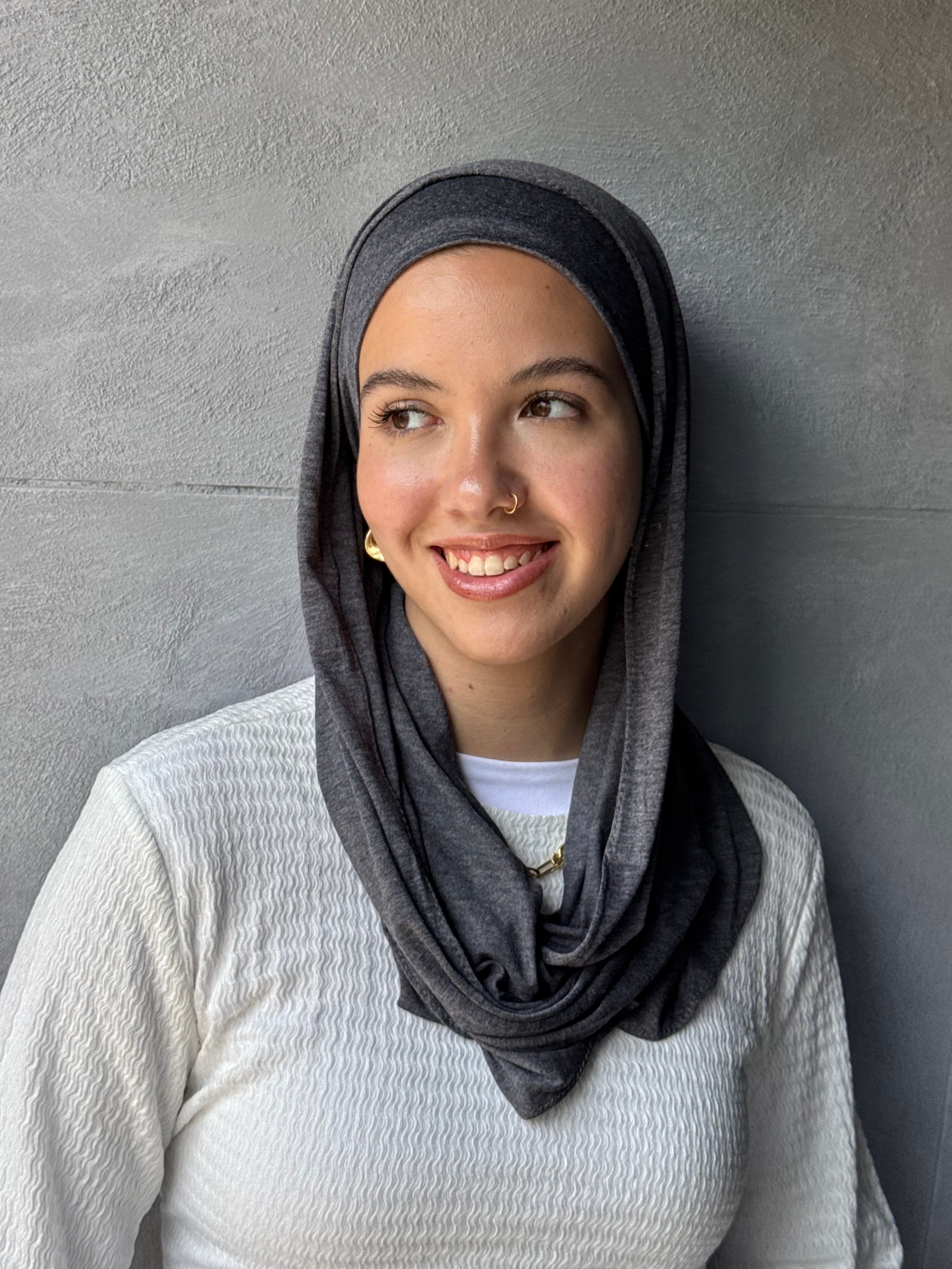 Mini Edgy scarf In Dark Gray