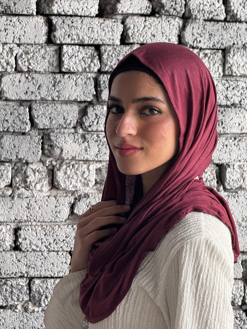 Mini Scarf in Maroon