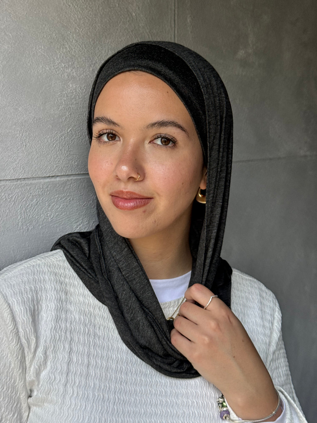Edgy Mini . Scarf In Black