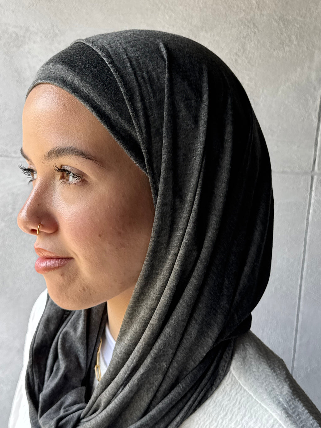Mini Edgy scarf In Dark Gray