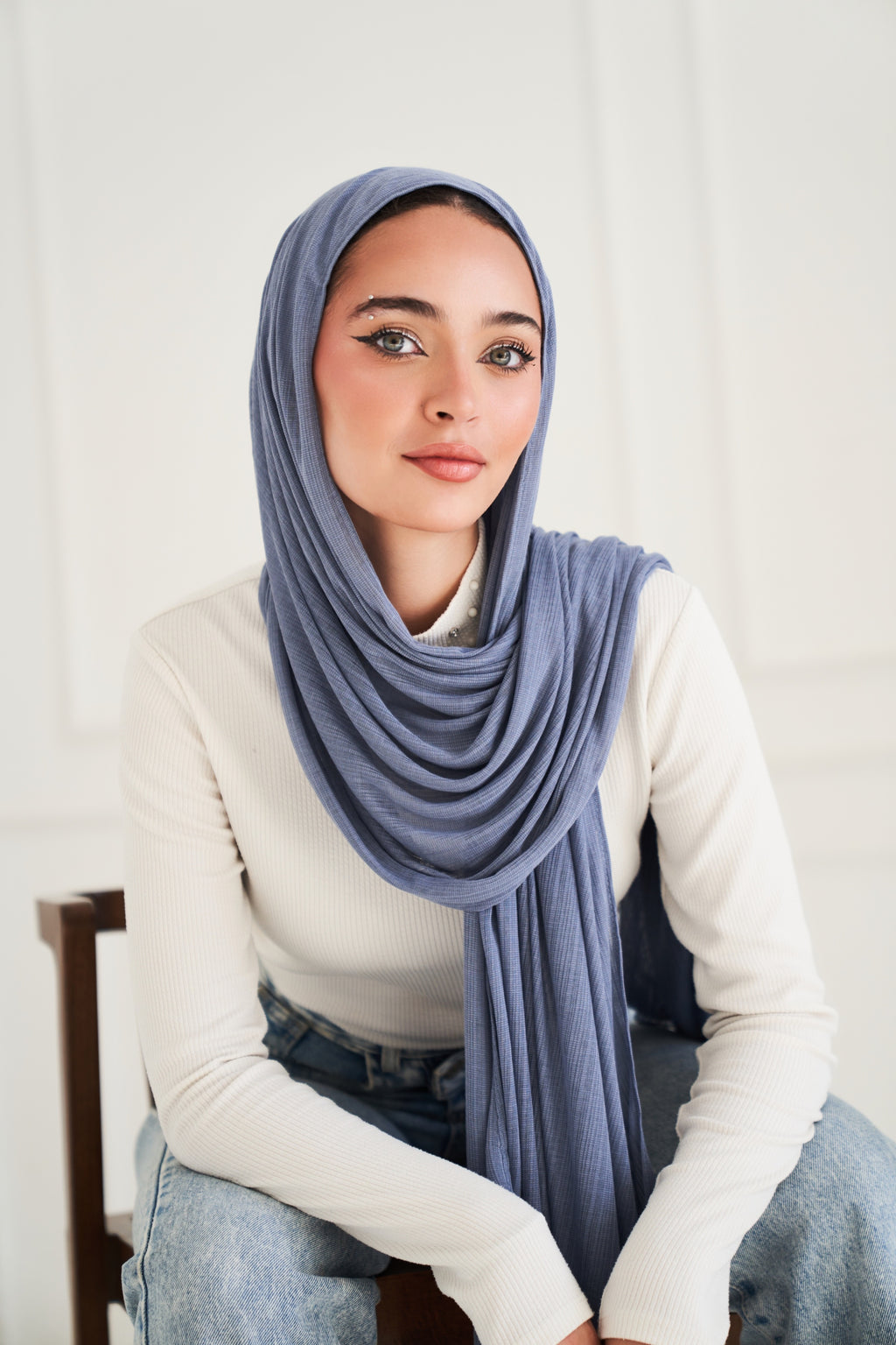 Knitted Lycra in Blue Jeans "KL-4"