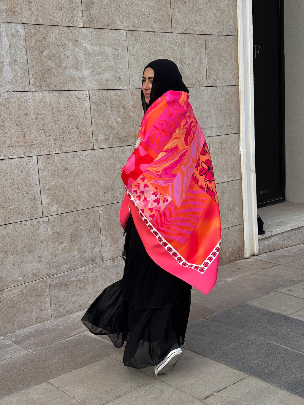 Shawl Pink Flam
