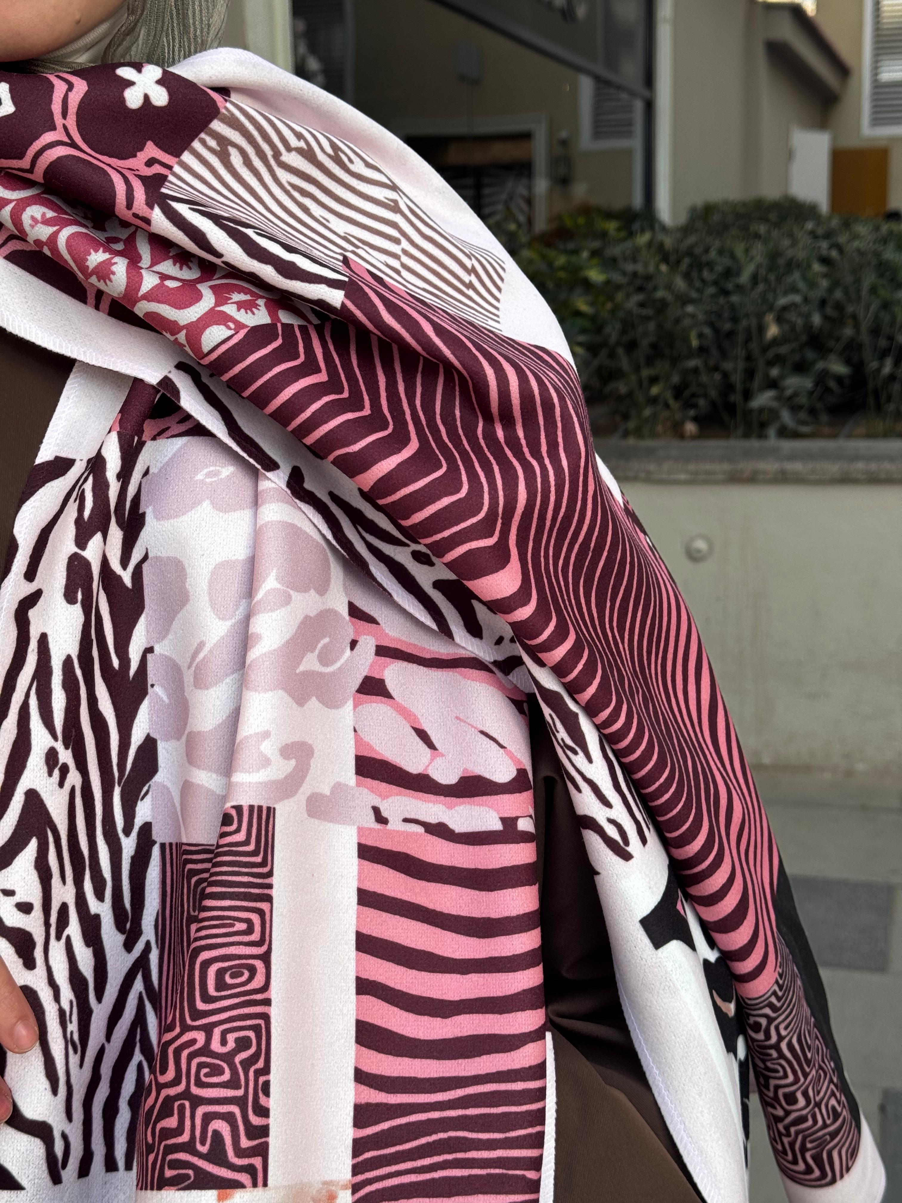 Shawl Winter Burgundy