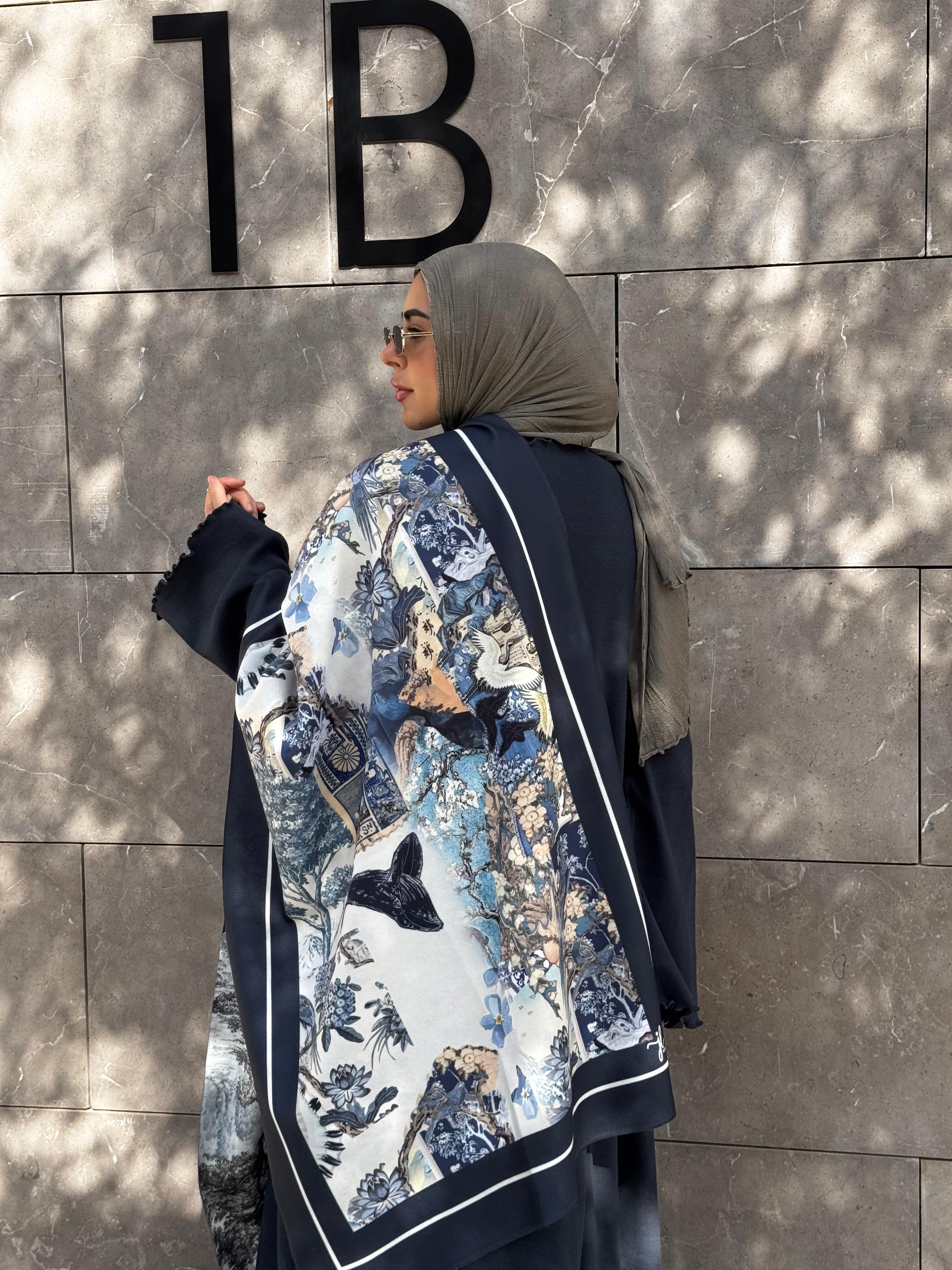 ⁠Shawl Navy Frost
