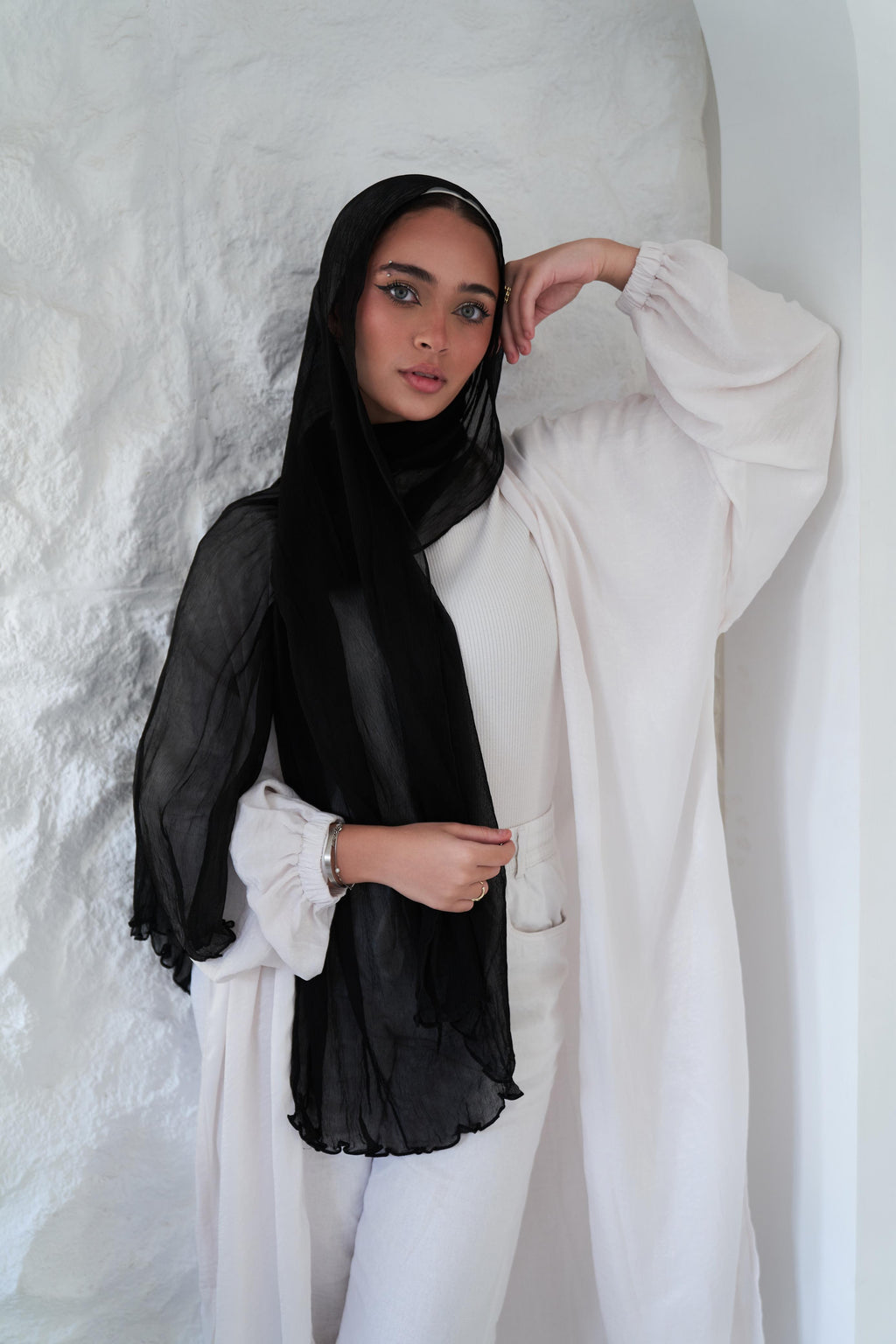 Rafiled Indian Chiffon in Black "RIC-2"