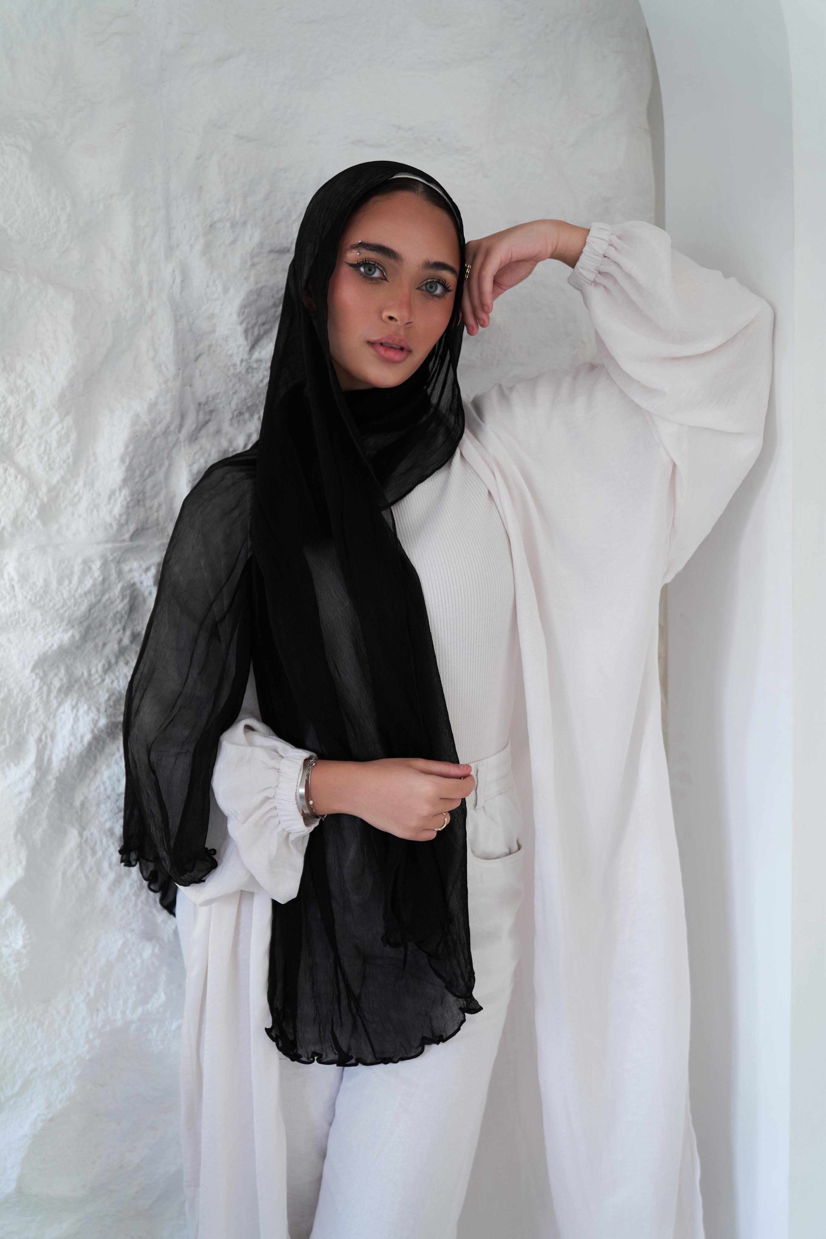 Rafiled Indian Chiffon in Black "RIC-2"