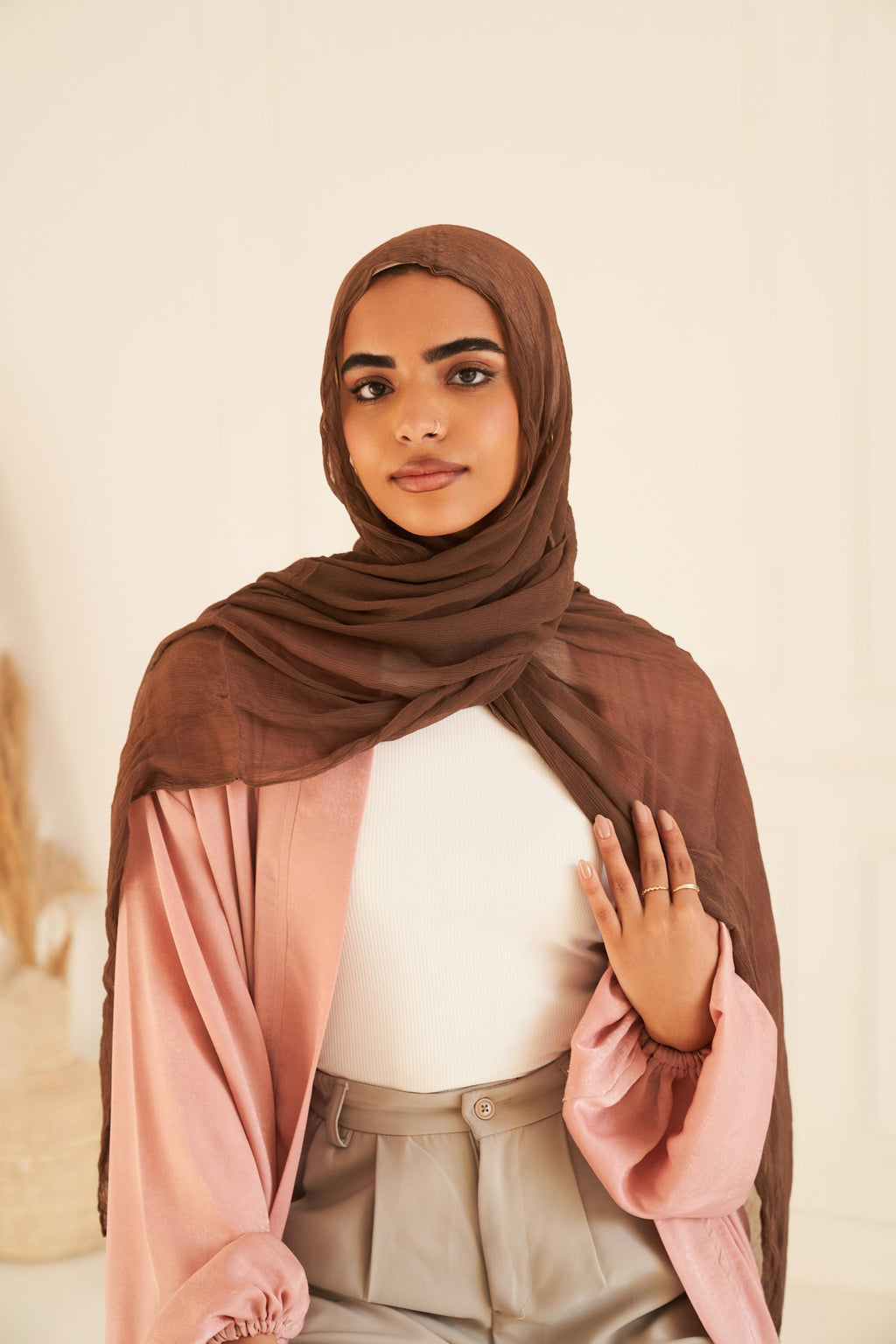 Rafiled Indian Chiffon in Brown "RIC-13"