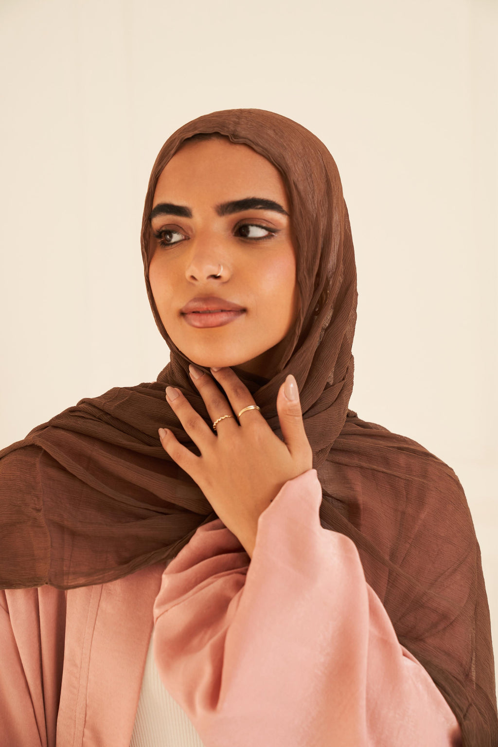 Rafiled Indian Chiffon in Brown "RIC-13"