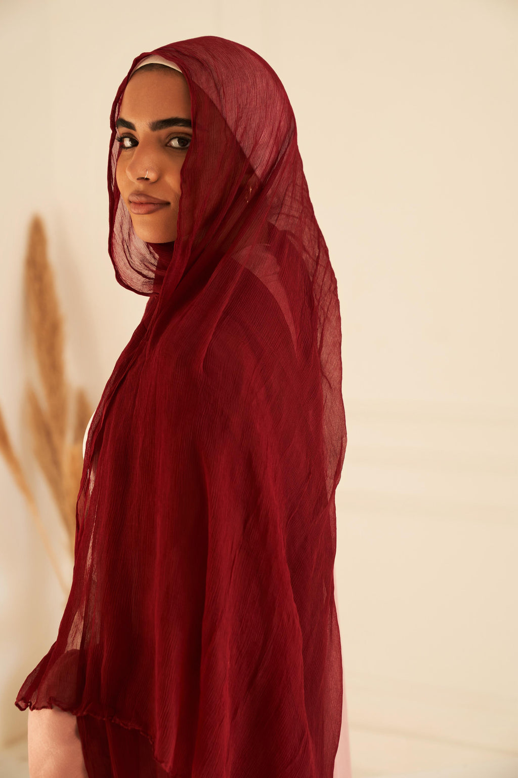 Rafiled Indian Chiffon in Maroon "RIC-4"