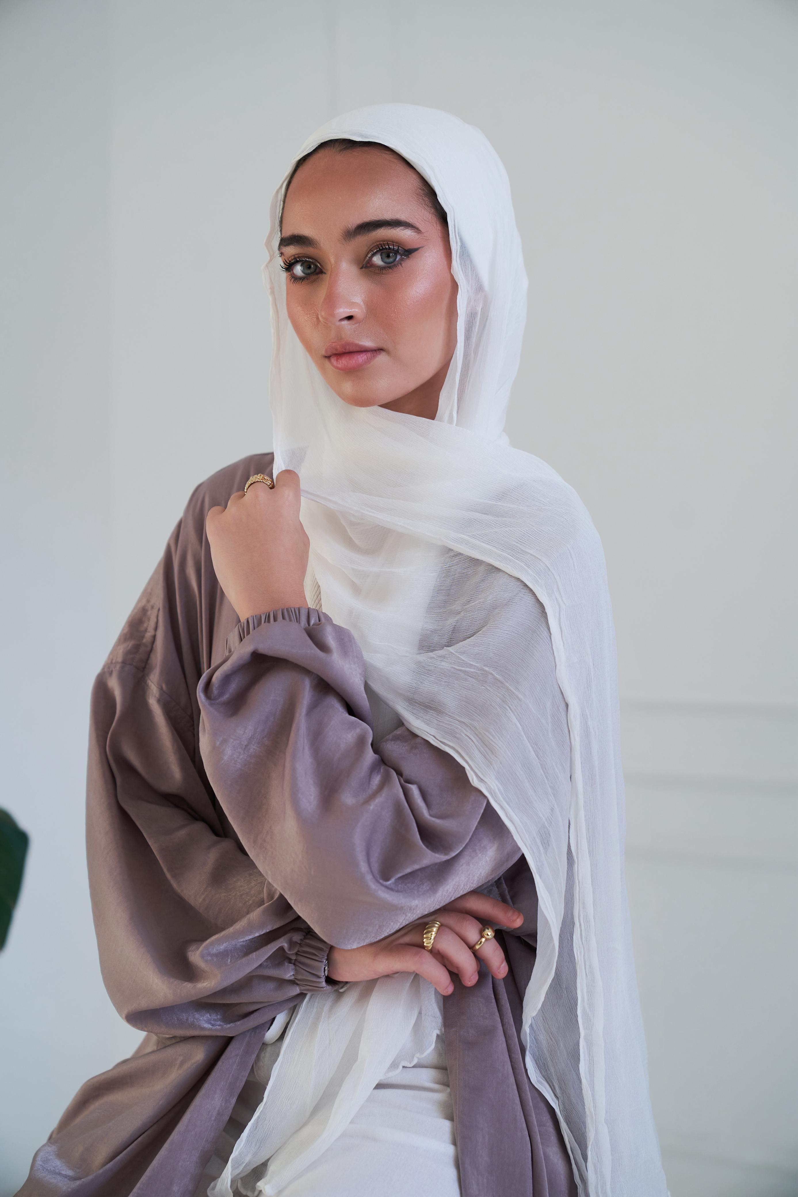 Rafiled Indian Chiffon in Pearl Off-White "RIC-3"