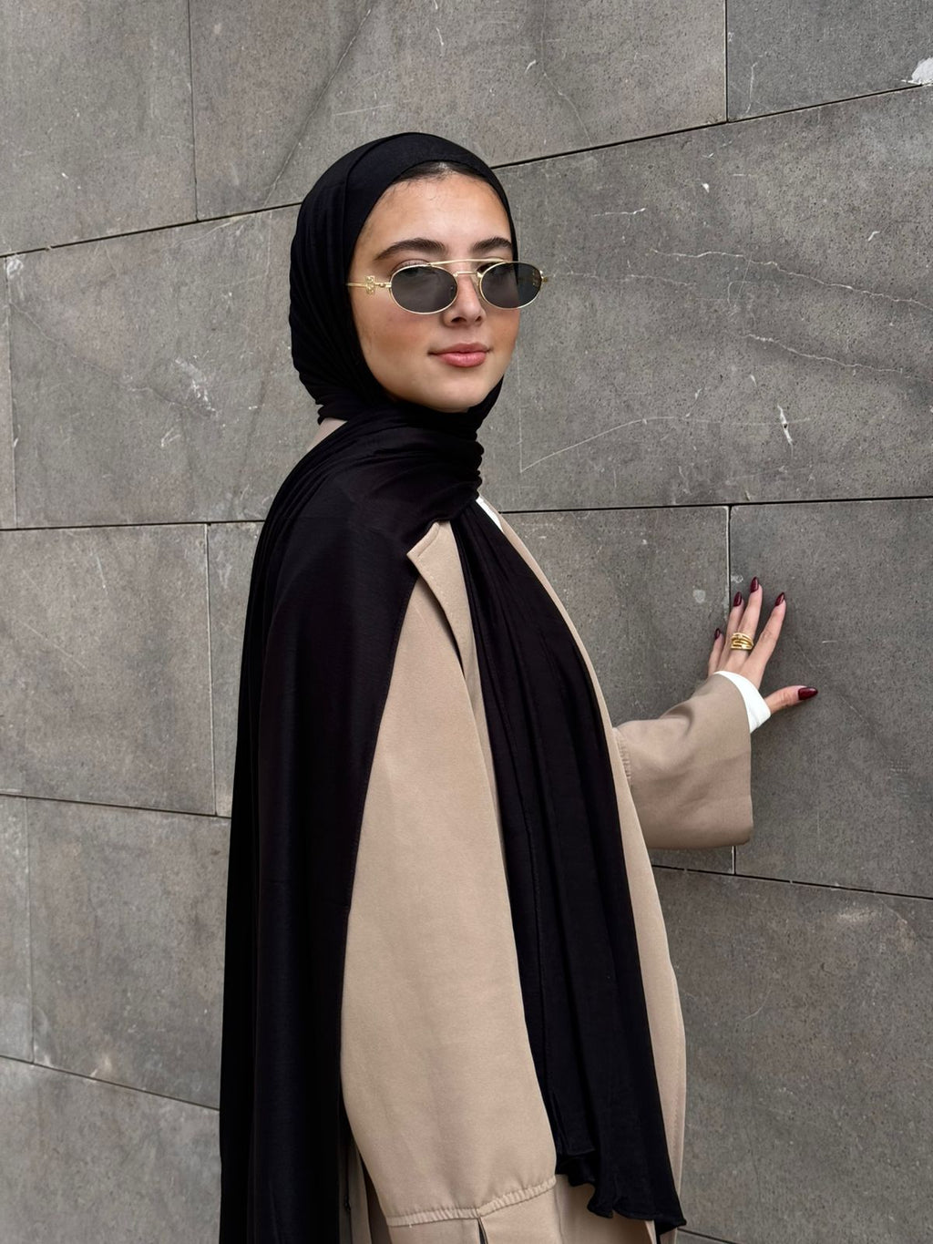 Premium Kuwait Lycra in Black