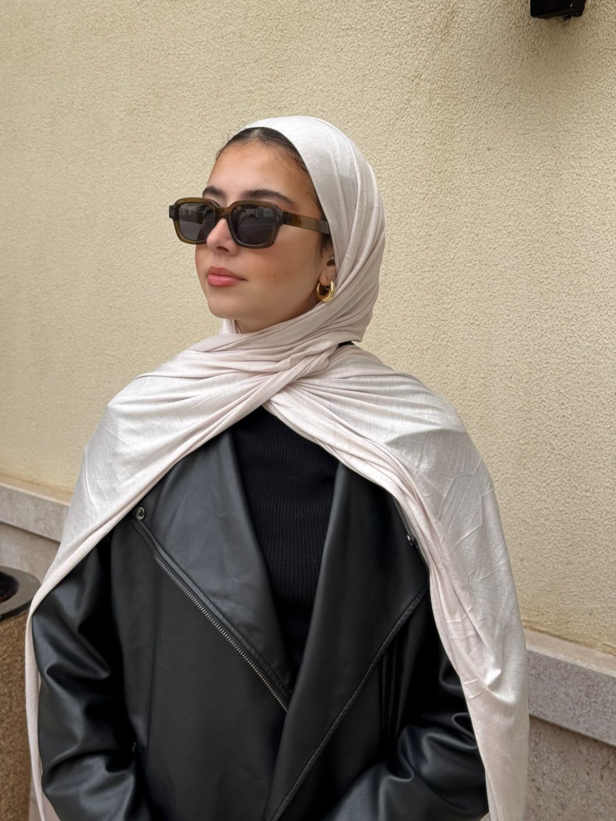 Premium Kuwait Lycra in Milky