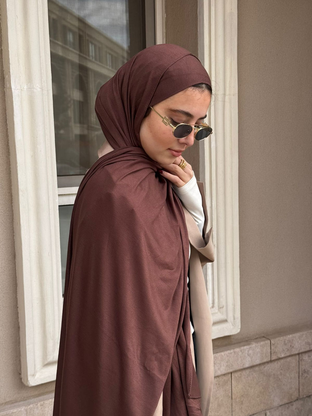 Premium Kuwait Lycra in Chocolate Brown