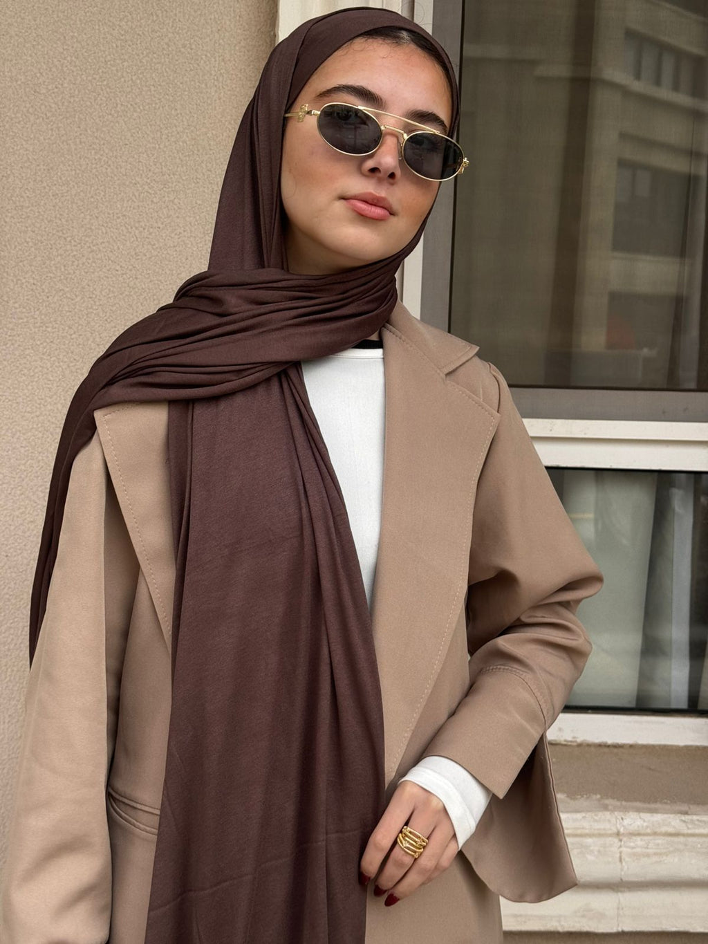 Premium Kuwait Lycra Dark Brown
