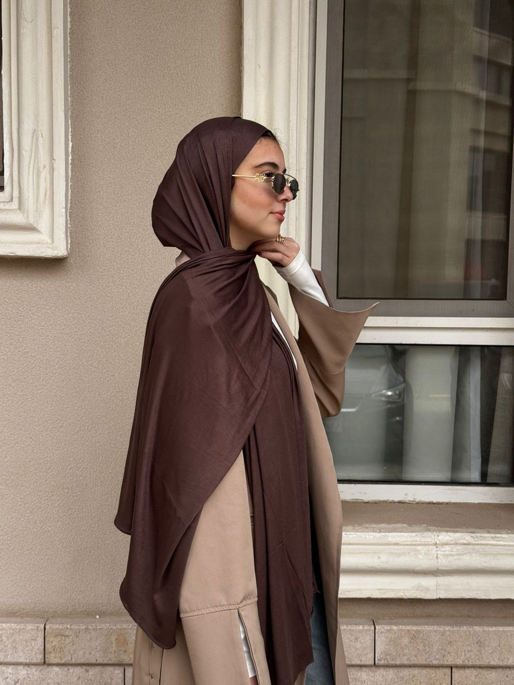 Premium Kuwait Lycra Dark Brown