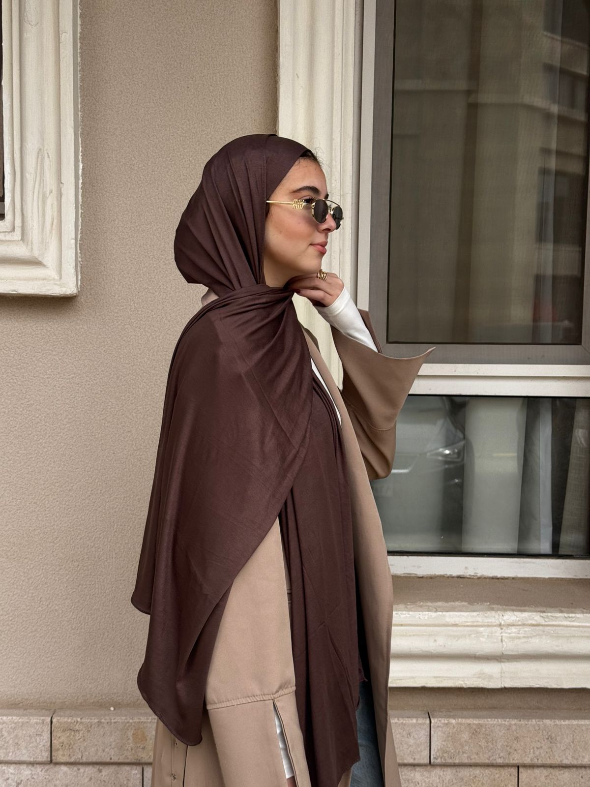 Premium Kuwait Lycra Dark Brown