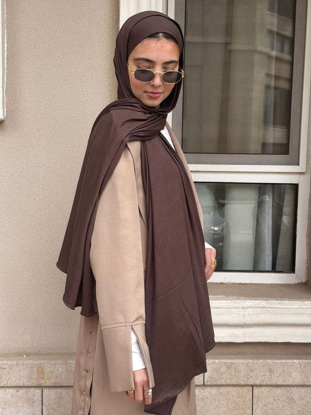 Premium Kuwait Lycra Dark Brown