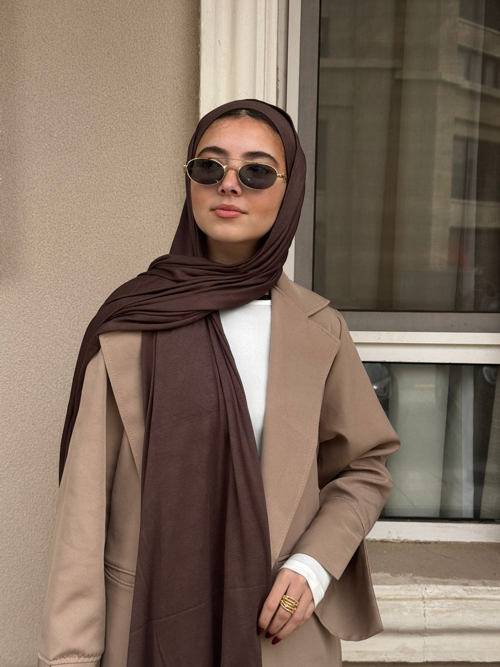 Premium Kuwait Lycra Dark Brown