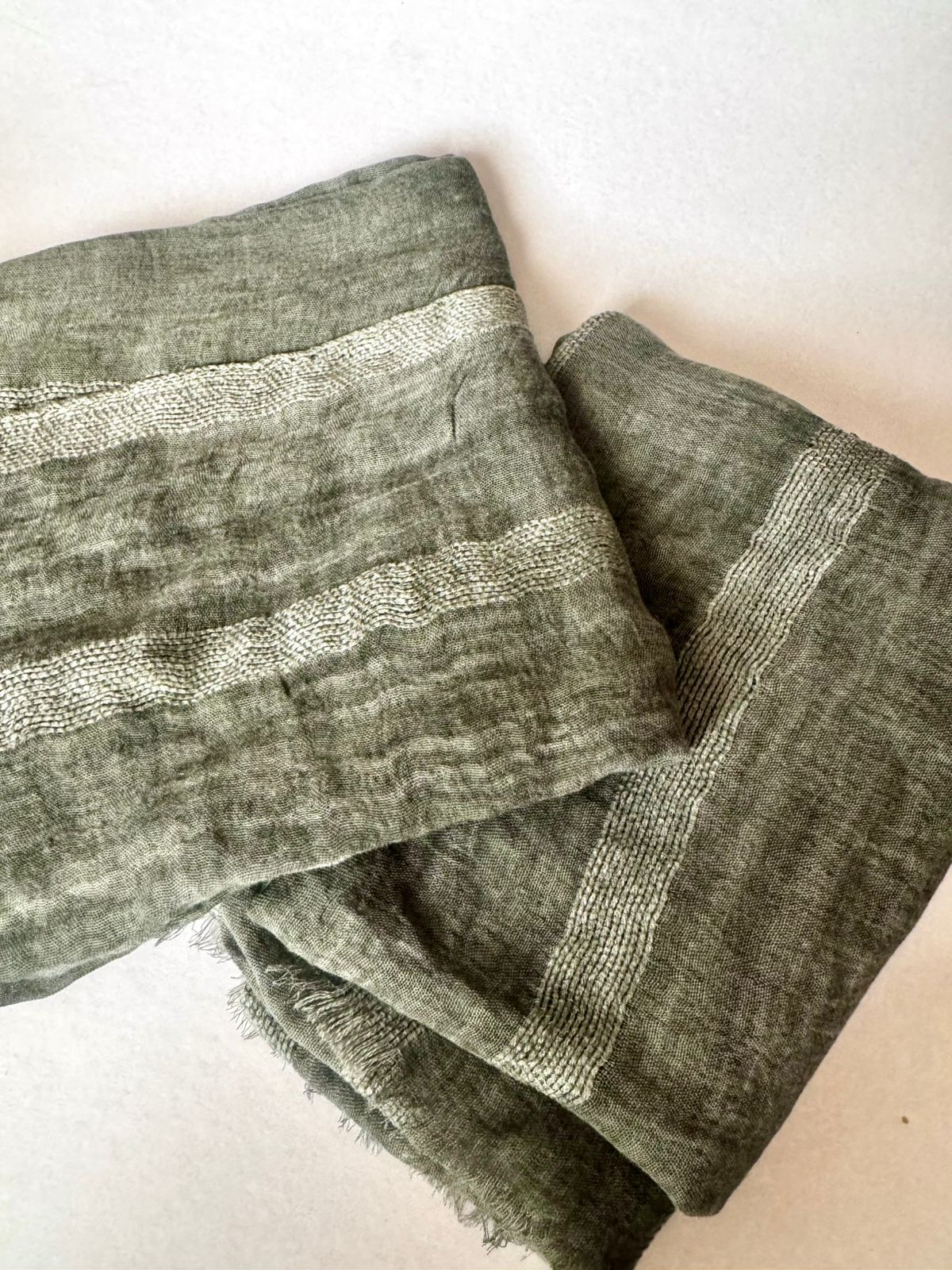 Lined Linen in Smoke Green "LL-12"
