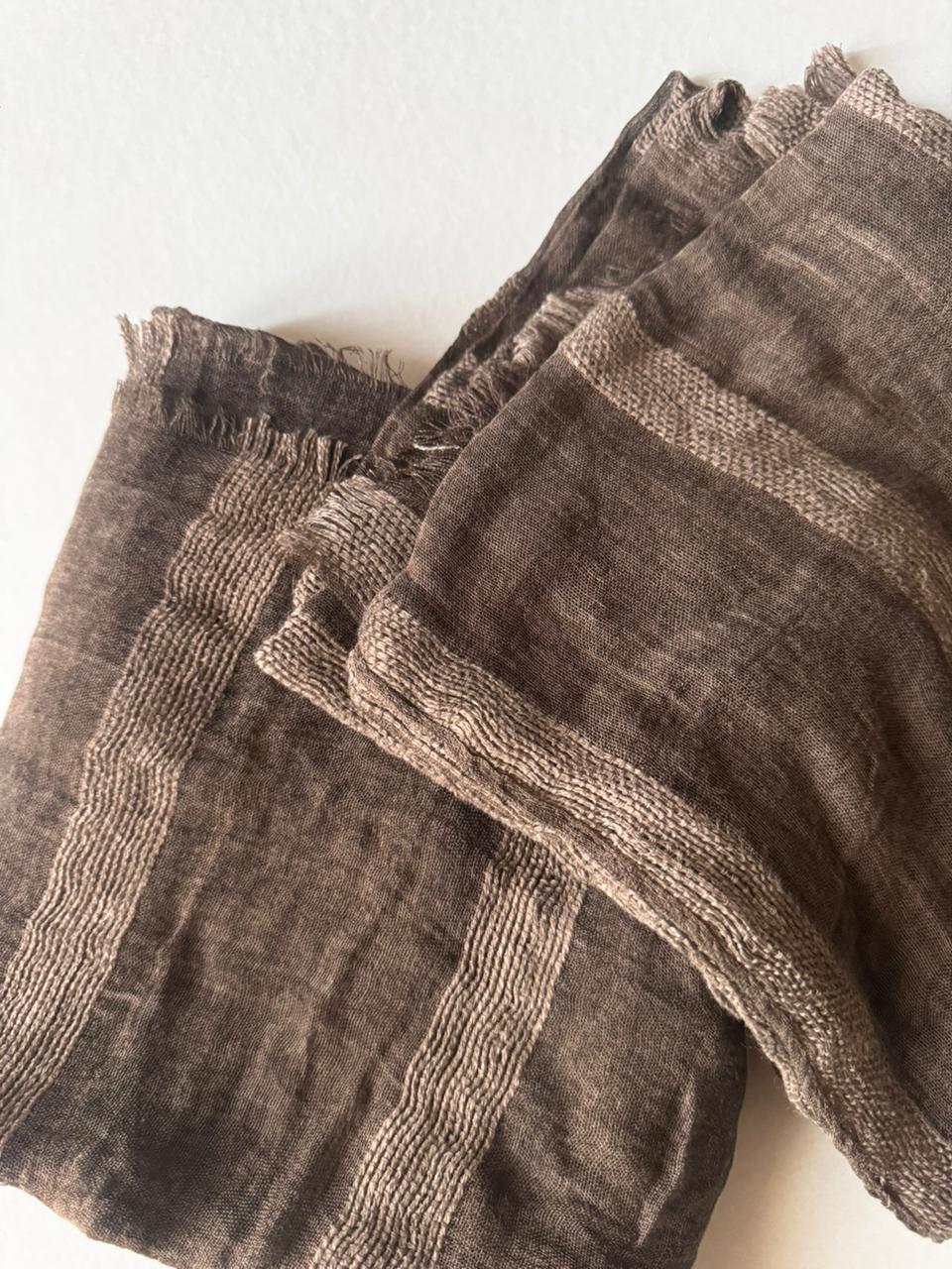 Lined Linen in Chocolate Brown "LL-15"