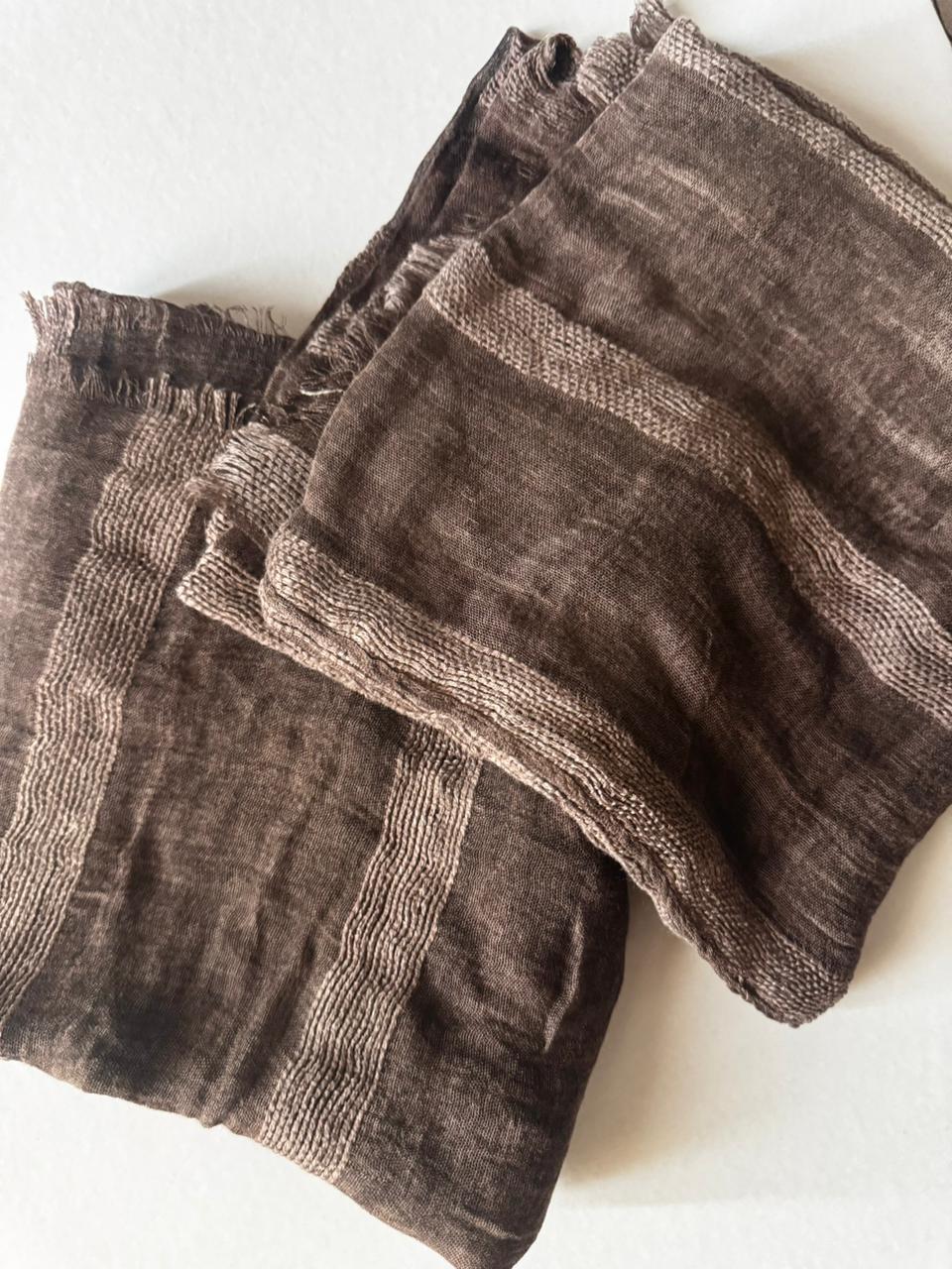 Lined Linen in Chocolate Brown "LL-15"