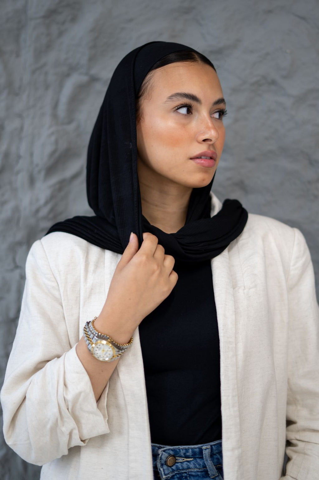 Lined Lycra with bandana Black
