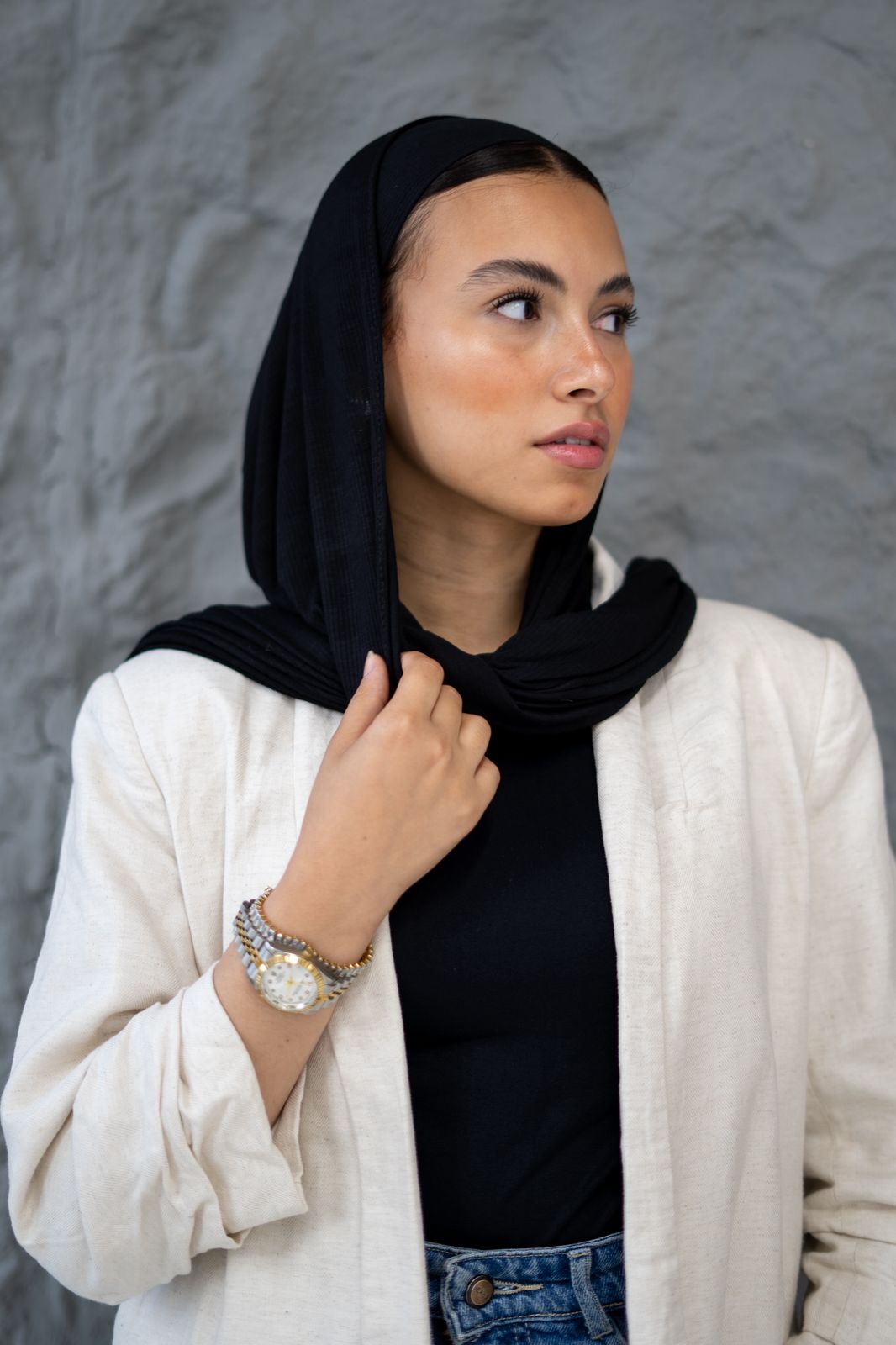 Lined Lycra with bandana Black