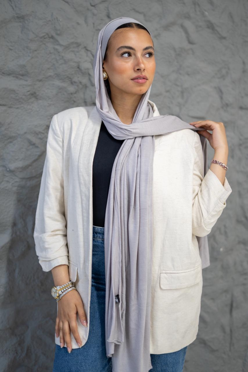 Lined Lycra with bandana Gray silver