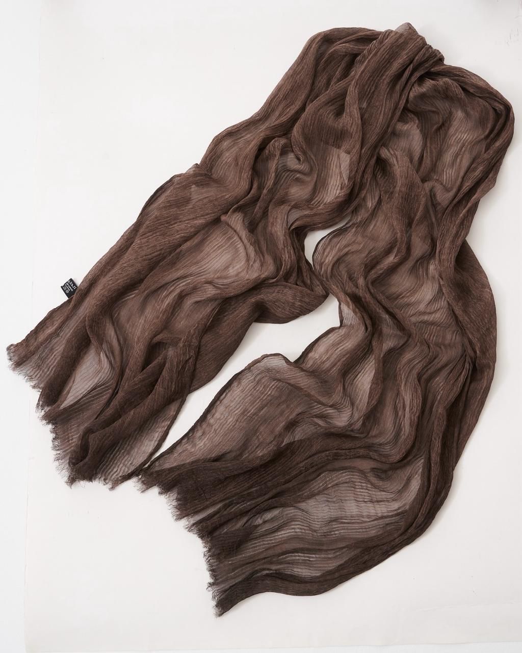French Chiffon Scarf in Chocolate Brown "FC-3"