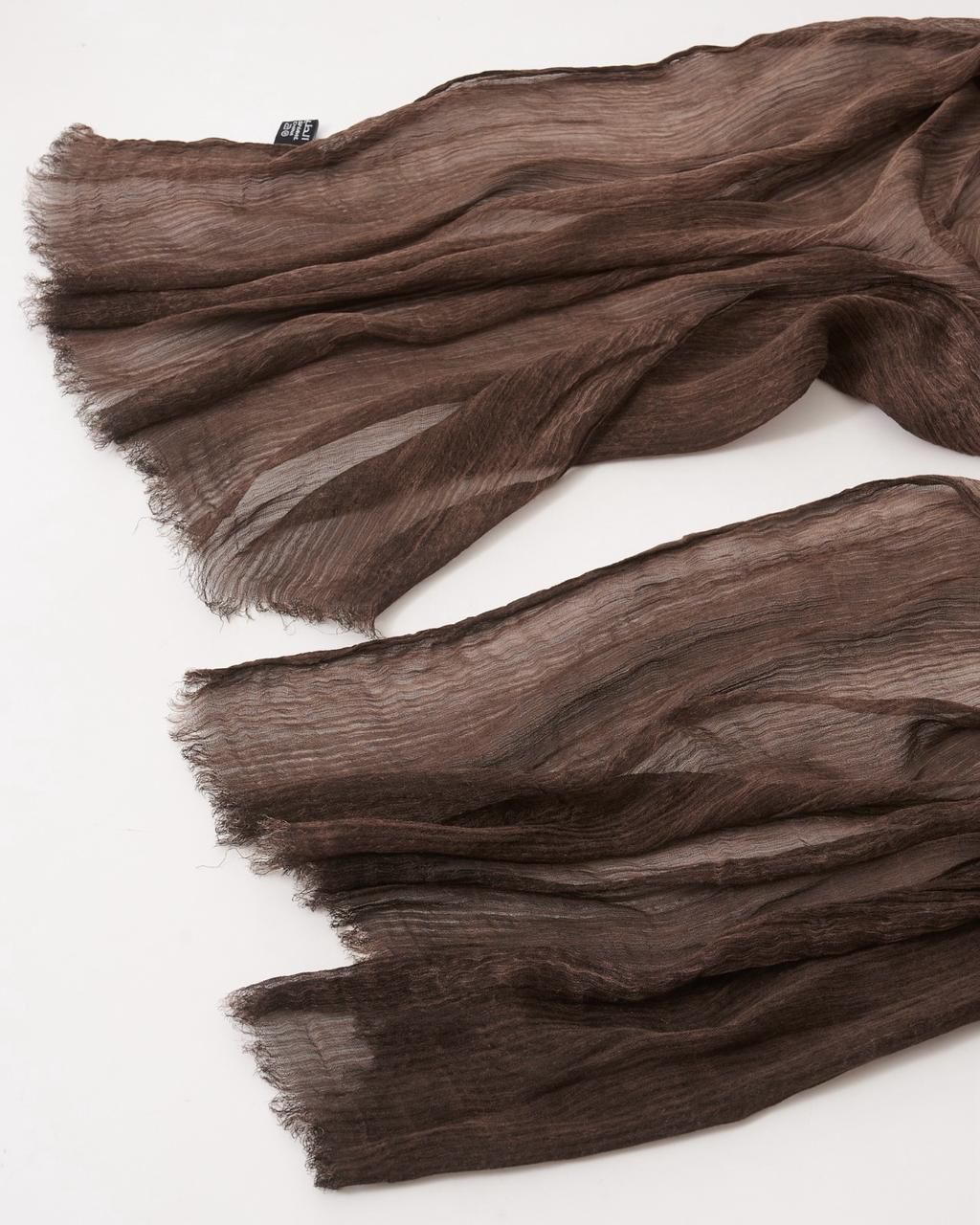 French Chiffon Scarf in Chocolate Brown "FC-3"