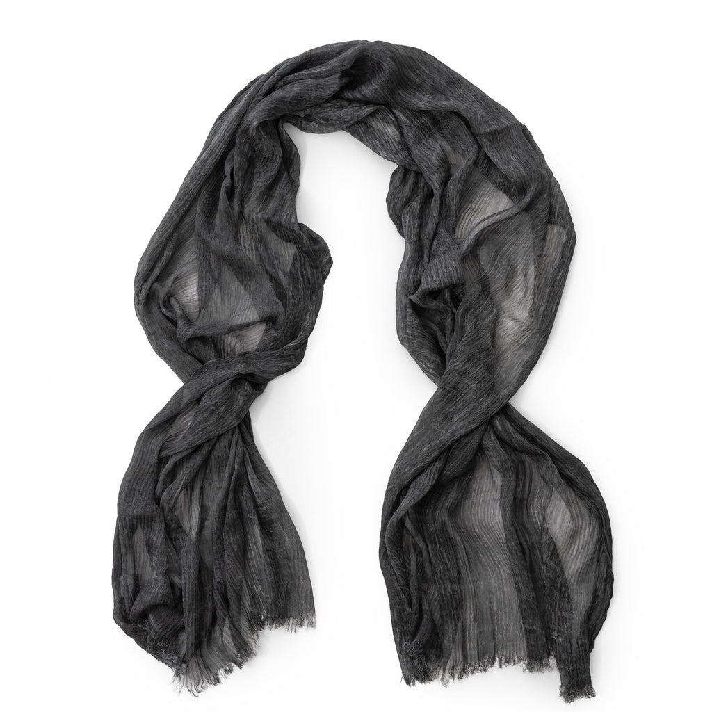 French Chiffon Scarf in Dark Gray "FC-12"