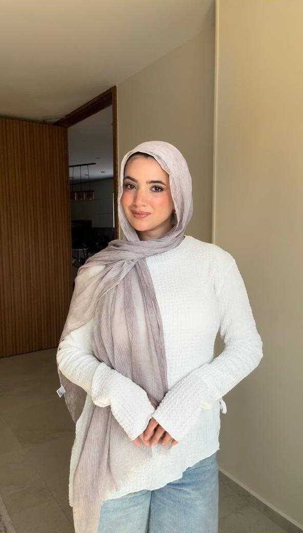 French Chiffon Scarf in Nude "FC-13"