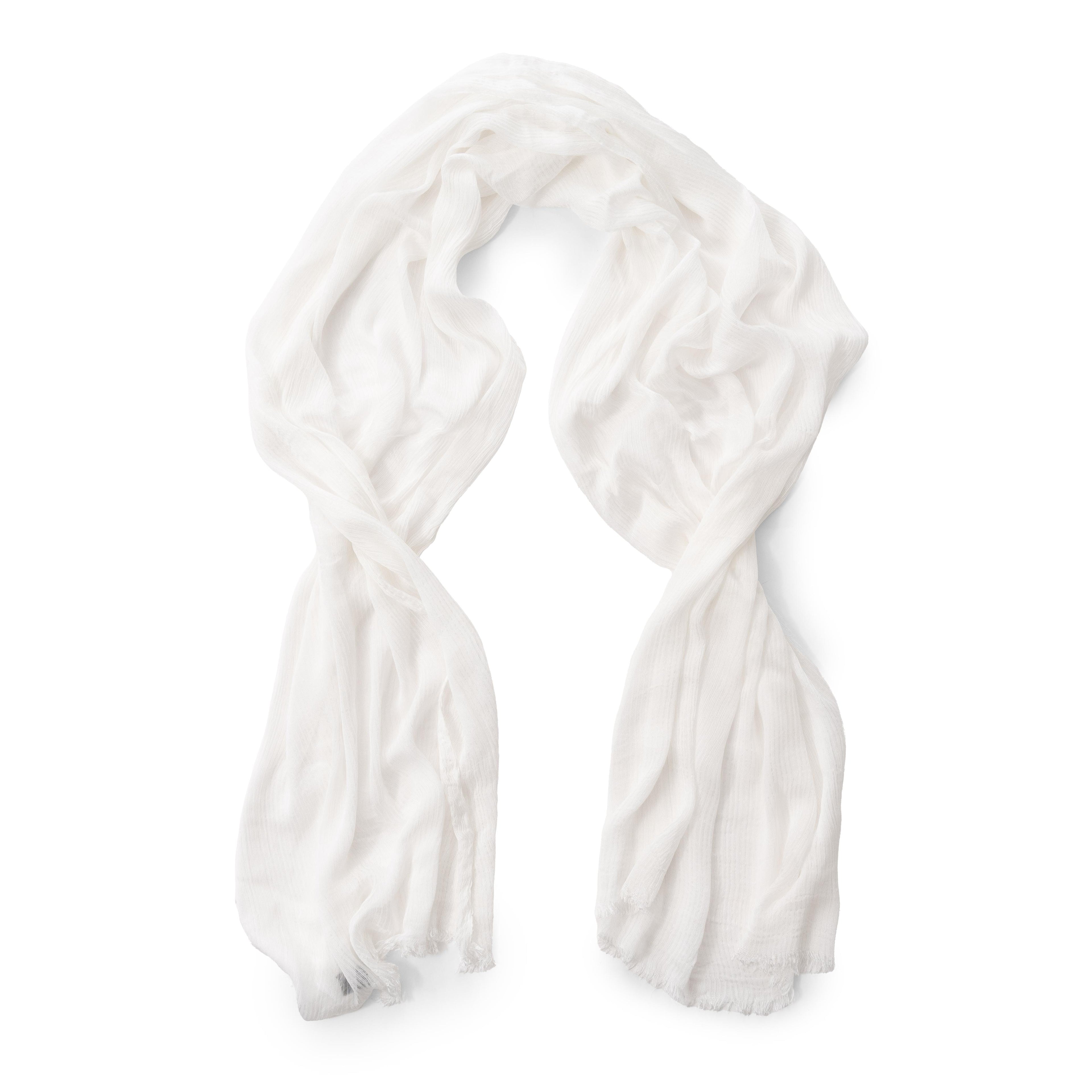 French Chiffon Scarf in Off-White "FC-2"