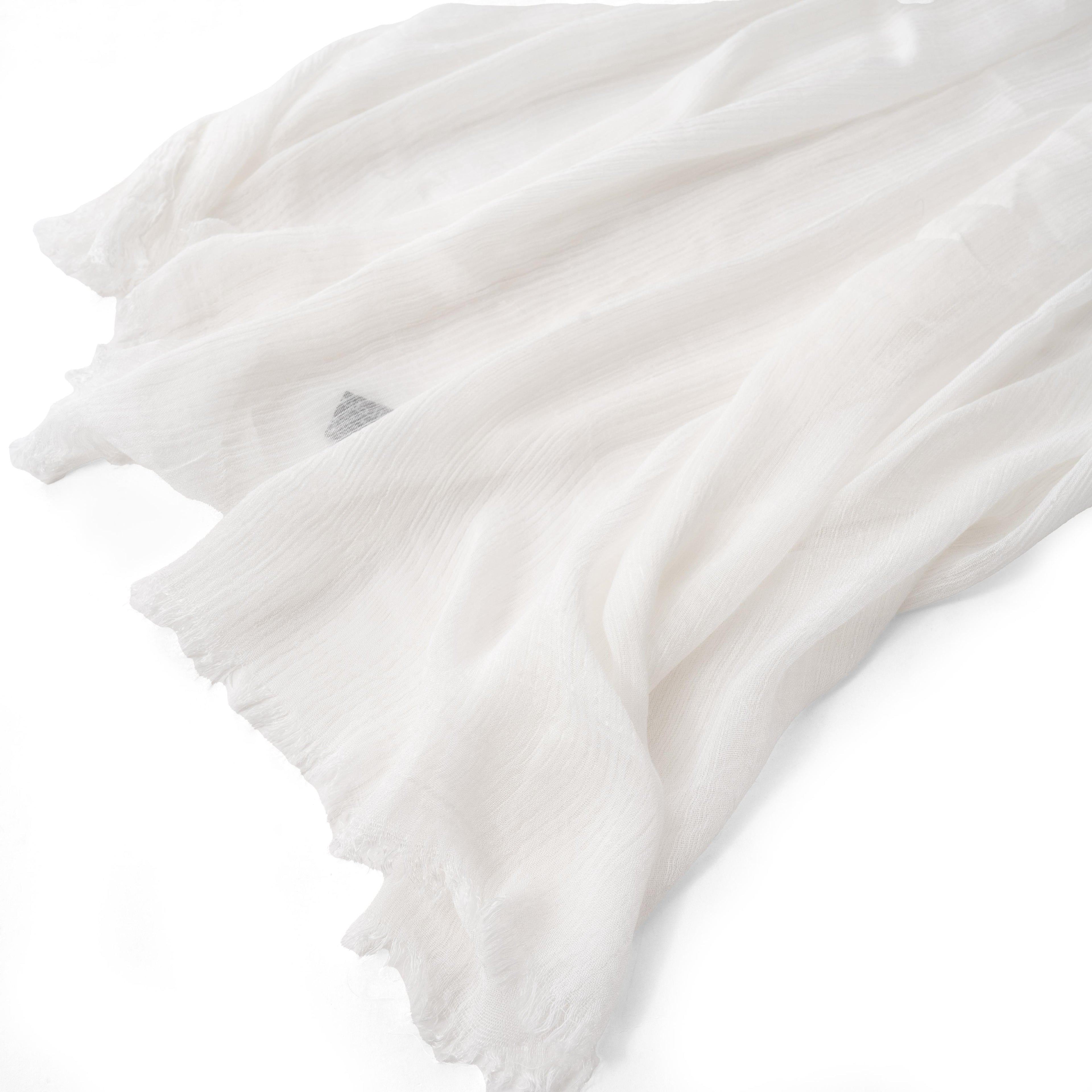 French Chiffon Scarf in Off-White "FC-2"